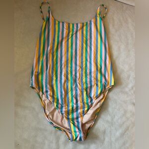 Striped Multicolor One-Piece Swimsuit